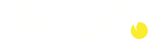 Cracked Paddles logo with black circle, yellow border, and white text